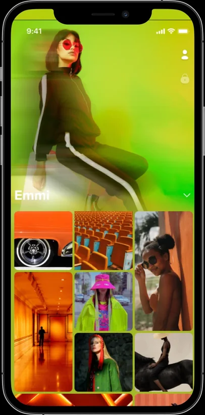 A member profile in the RNBW CLUB app