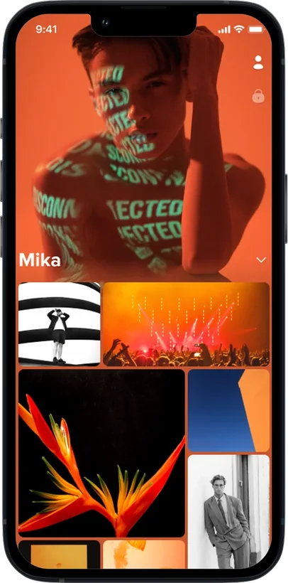 A member profile in the RNBW CLUB app