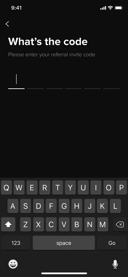 Entering an RNBW CLUB invite code